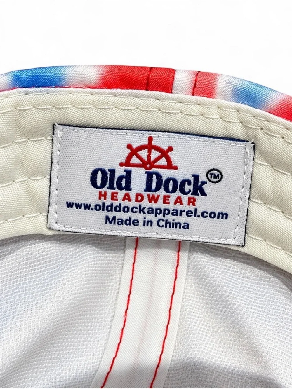Aruba One Happy Island Red White & Blue Tie-Dye Cap